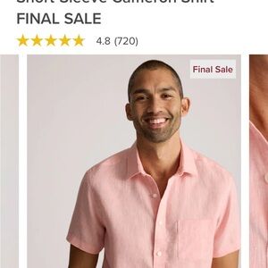 UNTUCKit Cameron Coral Casual Button Down Shirt